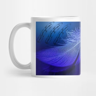 blue feather Mug